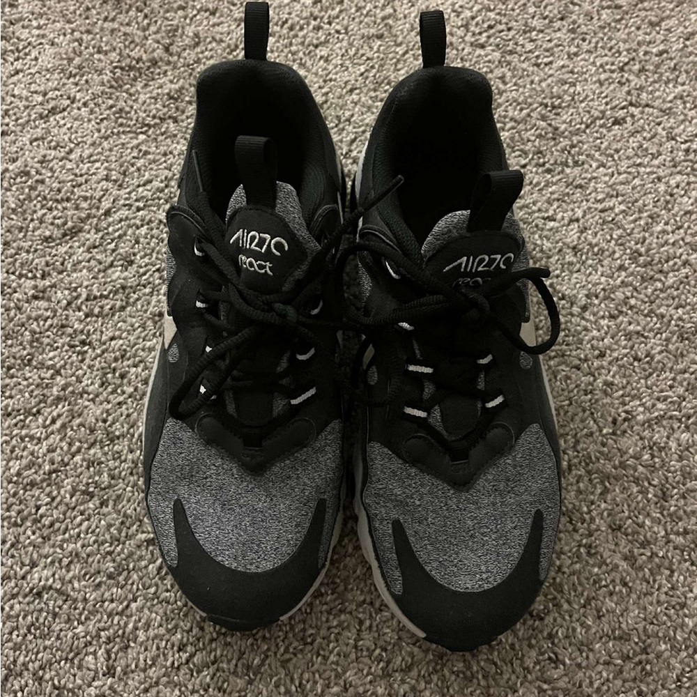 Kids Air Max 270 Reacts Black/Gray